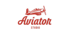 Логотип краш-игры Aviator с растущим множителем